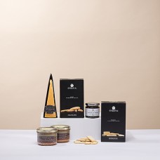 Cesto regalo con patè e formaggio