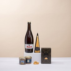 Birra belga Duvel, formaggio e patè