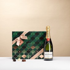 Cofanetto invernale premium Neuhaus con Moët & Chandon