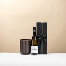 Dentelles Wine Cooler - Terra con bottiglia di vino in confezione regalo