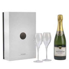 Set regalo Taittinger Brut Prestige con 2 bicchieri