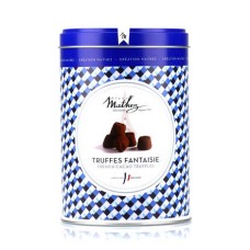 Tartufi fantasia con chips di crpe croccanti in latta vintage