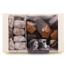 Assortimento di Cioccolatini in Scatola di Legno - 400g