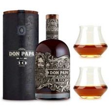 Rum Don Papa 10 anni 43% e 2 bicchieri
