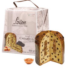 Panettone with salted butter caramel and chocolate (Panettone 600g)
