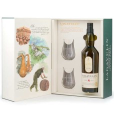 Lagavulin 8 YO Single Malt Whisky 43% con 2 Bicchieri