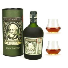 Diplomatico Reserva Exclusiva - Rum del Venezuela - 40% e 2 bicchieri