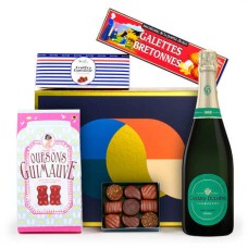 Confezione regalo champagne e cioccolato