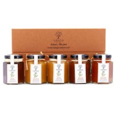 Set regalo da collezione con 5 mieli biologici del Madagascar