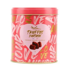 Fancy truffles with raspberry macaroon chips in Love box (250g box)