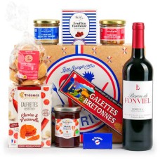 Confezione regalo gourmet blu bianco rosso
