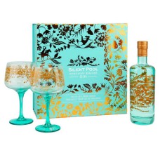 Gin Silent Pool 70cl + 2 bicchieri - Gin dall'Inghilterra 43%.