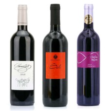 Set scoperta 3 vini rossi varietali (Prunelart, Negrette e Nero d'Avola)