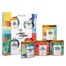Box of 4 organic fruit teas from french regions (Gift set of 4 boxes)