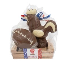 Cestino da rugby in cioccolato al latte