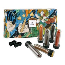Confezione regalo 6 matite + espositore - Limone candito bio, Fico e cannella bio, Peperoncino e aglio bio, Zafferano bio, Porcini