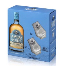 Irish Whiskey Lambay Small Batch Blend - Irish Whiskey 40% + 2 bicchieri
