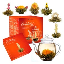 Set regalo teiera e 6 fiori di tè Abloom