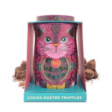 Scatola a forma di gatto rosa di Monty Bojangles ripiena di tartufi al cioccolato