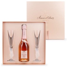 Champagne Deutz Cuvée Amour Rosé in confezione regalo con 2 flûte