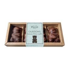 Confezione da 4 orsetti di marshmallow al cioccolato, praline e nocciole (confezione da 100 g)