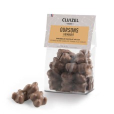 Confezione di orsetti di marshmallow ricoperti di cioccolato al latte Cluizel (confezione da 135 g)