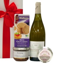 Regalo Aperitivo Con Chablis Bianco E Delizie Francesi