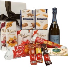 Delizioso pacchetto regalo belga da gustare con il Prosecco