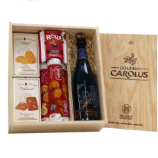 Pacchetto gourmet belga con birra belga e biscotti belgi