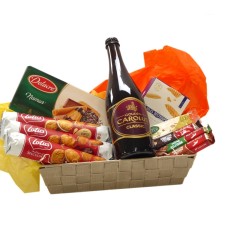 Cestino di caramelle con birra belga Carolus Classic