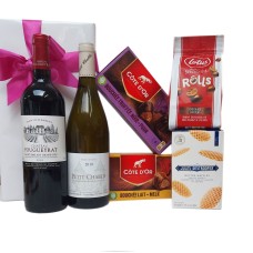 Duo Di Vini Francesi, Cioccolato Belga E Delizie In Regalo