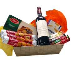 Cestino Di Caramelle Belga Con Vino Rosso Francese Superiore