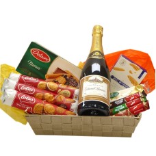 Cestino di caramelle belghe con Champagne Premier Cru