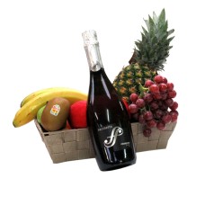 Cesto di frutta +/- 4 kg con bollicine italiane
