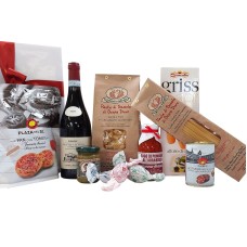 Pacchetto regalo italiano con un delizioso vino italiano
