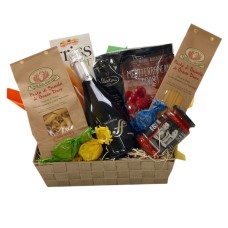 Cesto regalo italiano con pasta e bollicine