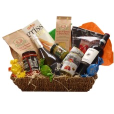 Cesto regalo italiano con vino rosso Prosecco e pasta