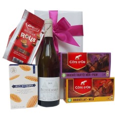 Pacchetto Regalo Belga Con Vino Chablis Bianco Francese