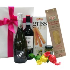 Prosecco vino italiano e prelibatezze italiane in regalo