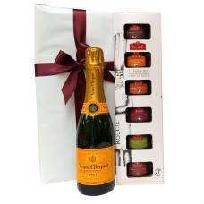Set regalo, piccolo Veuve Clicquot e 6 deliziose terrine Rougié