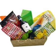 Cesto regalo italo-spagnolo con vino italiano