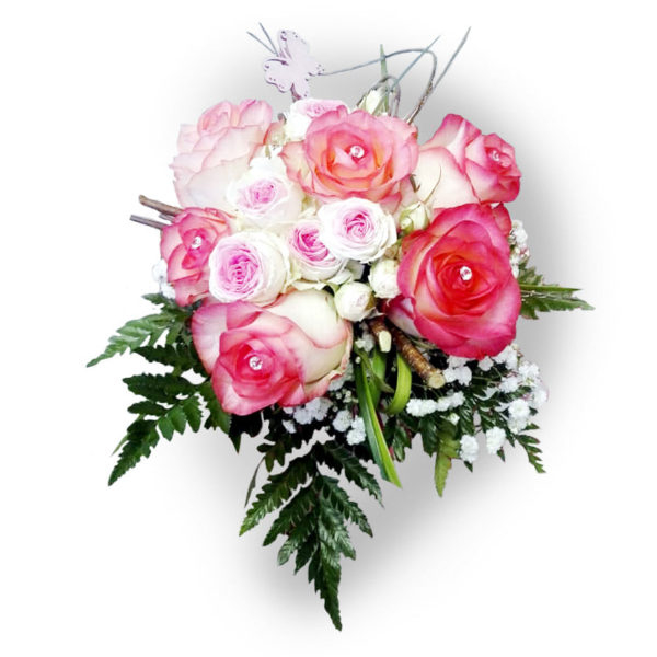 Bouquet With Roses And Diamond (BASIC)