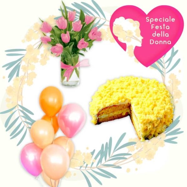 Torta a forma di tulipani e palloncini (BASE)