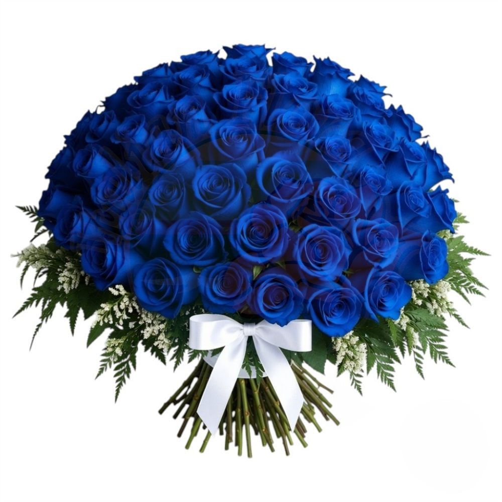 Bouquet di 200 rose blu (Raffinato)