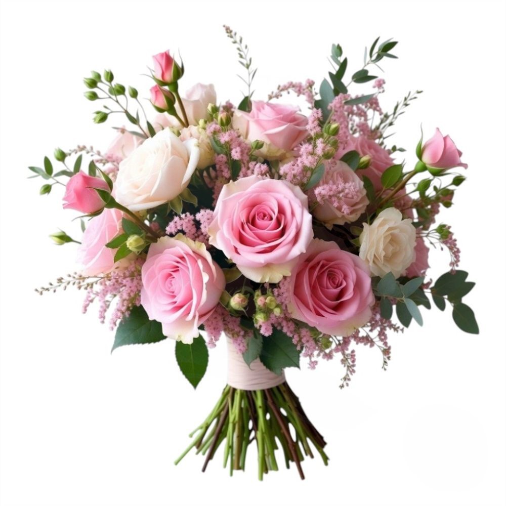 Bouquet di rose dai toni chiari (raffinate)