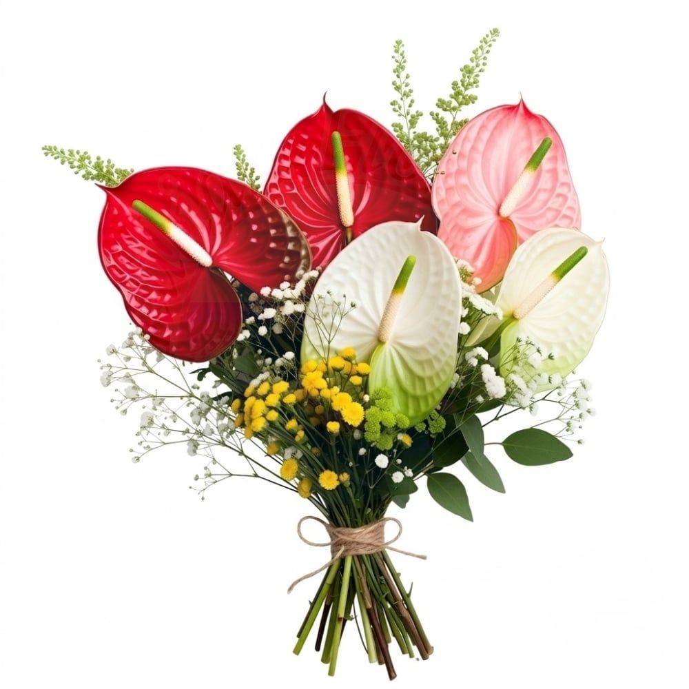 Bunch with anthurium flower (Refined)