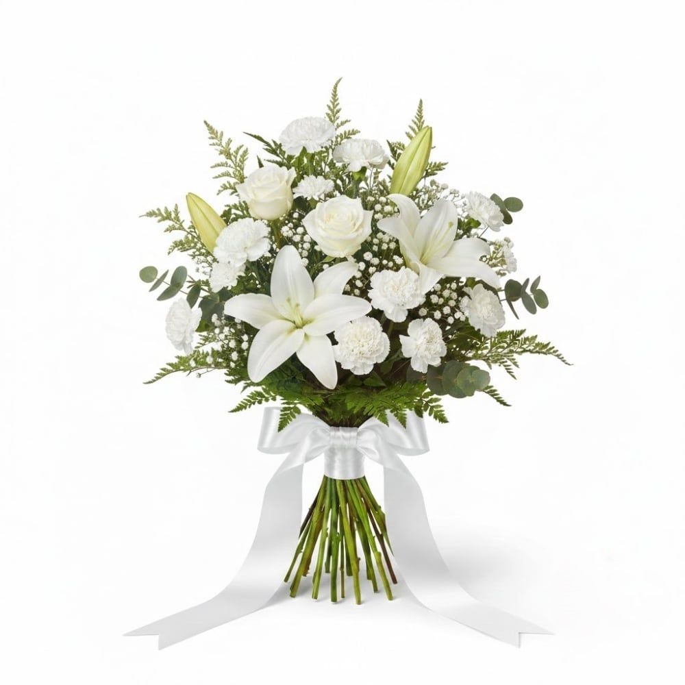 Bouquet funebre bianco (raffinato)