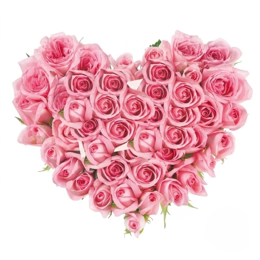 Cuore di rose rosa (raffinato)