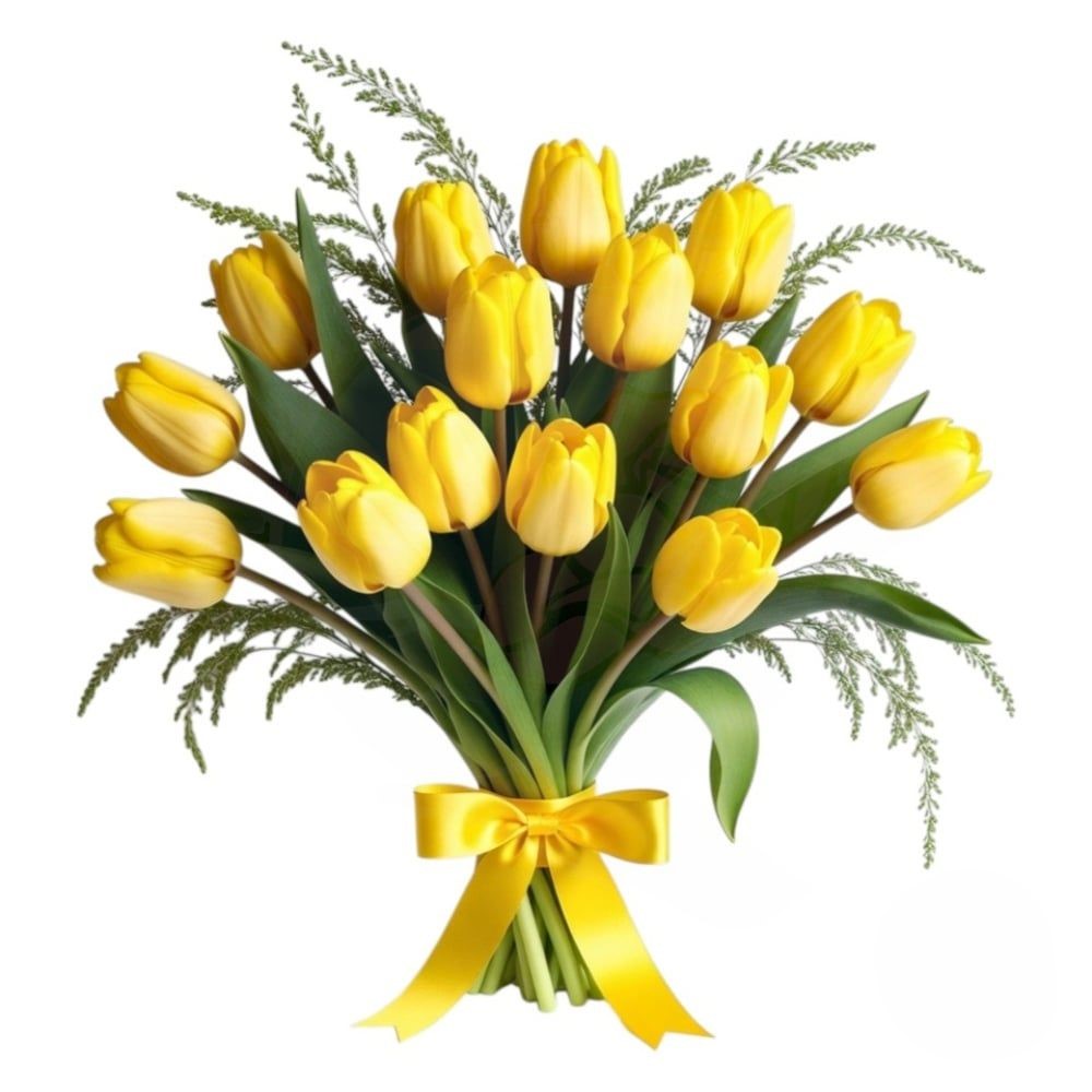 Bouquet of yellow tulips (Refined)