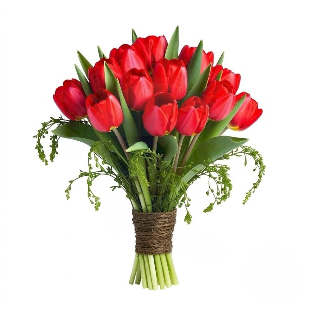 Bouquet of red tulips (Refined)